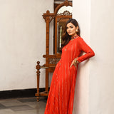 RED MEET KURTA & PANTS SET OF TWO