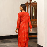 RED MEET KURTA & PANTS SET OF TWO