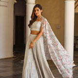 SASHA CROP TOP , TROUSERS & DUPATTA SET