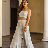 SASHA CROP TOP , TROUSERS & DUPATTA SET