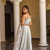 SASHA CROP TOP , TROUSERS & DUPATTA SET