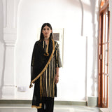 VEERA KURTA WITH TROUSERS AND ODHANI- SET OF 3