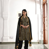VEERA KURTA WITH TROUSERS AND ODHANI- SET OF 3