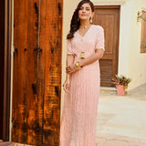 BABY PINK MASHA KAFTAN DRESS