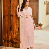 BABY PINK MASHA KAFTAN DRESS