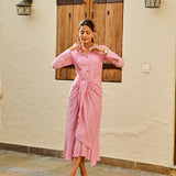 MAUVE LILY SHIRT DRESS WITH SLIP