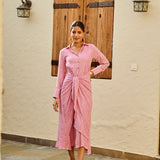 MAUVE LILY SHIRT DRESS WITH SLIP