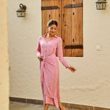 MAUVE LILY SHIRT DRESS WITH SLIP