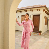MAUVE LILY SHIRT DRESS WITH SLIP