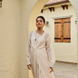 CREAM SAMARA ONE SHOULDER DRESS & CAPE SET OF TWO