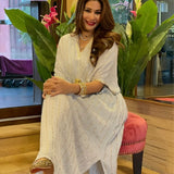 SHAHEEN ABBAS | GREY MASHA KAFTAN