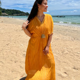 ROSE KUNDU | MUSTARD MASHA KAFTAN DRESS