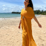ROSE KUNDU | MUSTARD MASHA KAFTAN DRESS