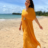 ROSE KUNDU | MUSTARD MASHA KAFTAN DRESS
