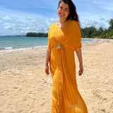 ROSE KUNDU | MUSTARD MASHA KAFTAN DRESS