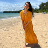 ROSE KUNDU | MUSTARD MASHA KAFTAN DRESS