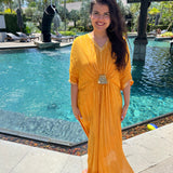 ROSE KUNDU | MUSTARD MASHA KAFTAN DRESS