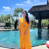 ROSE KUNDU | MUSTARD MASHA KAFTAN DRESS