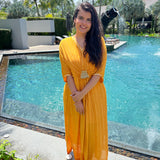 ROSE KUNDU | MUSTARD MASHA KAFTAN DRESS