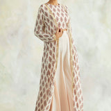 PEACH NAAZ CAPE WITH CROP TOP AND PANT SET of three