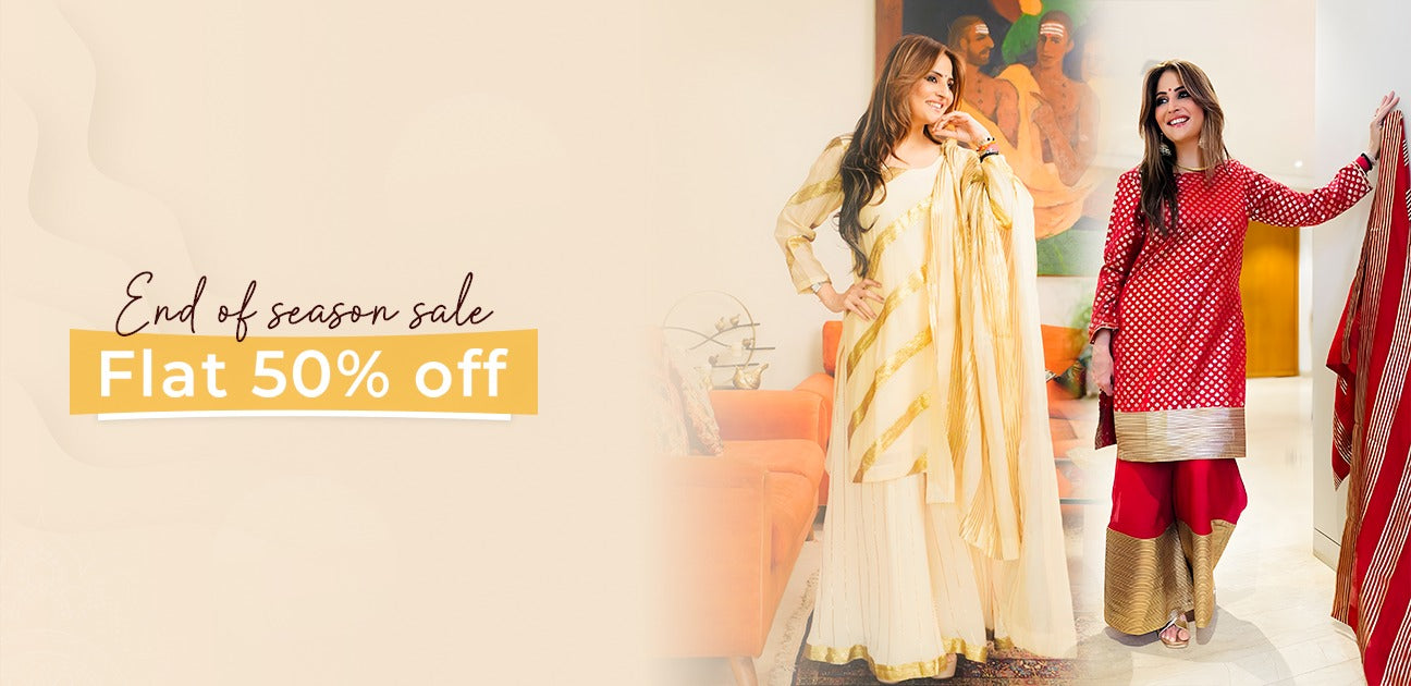 END OF SEASON SALE  FLAT 50% OFF