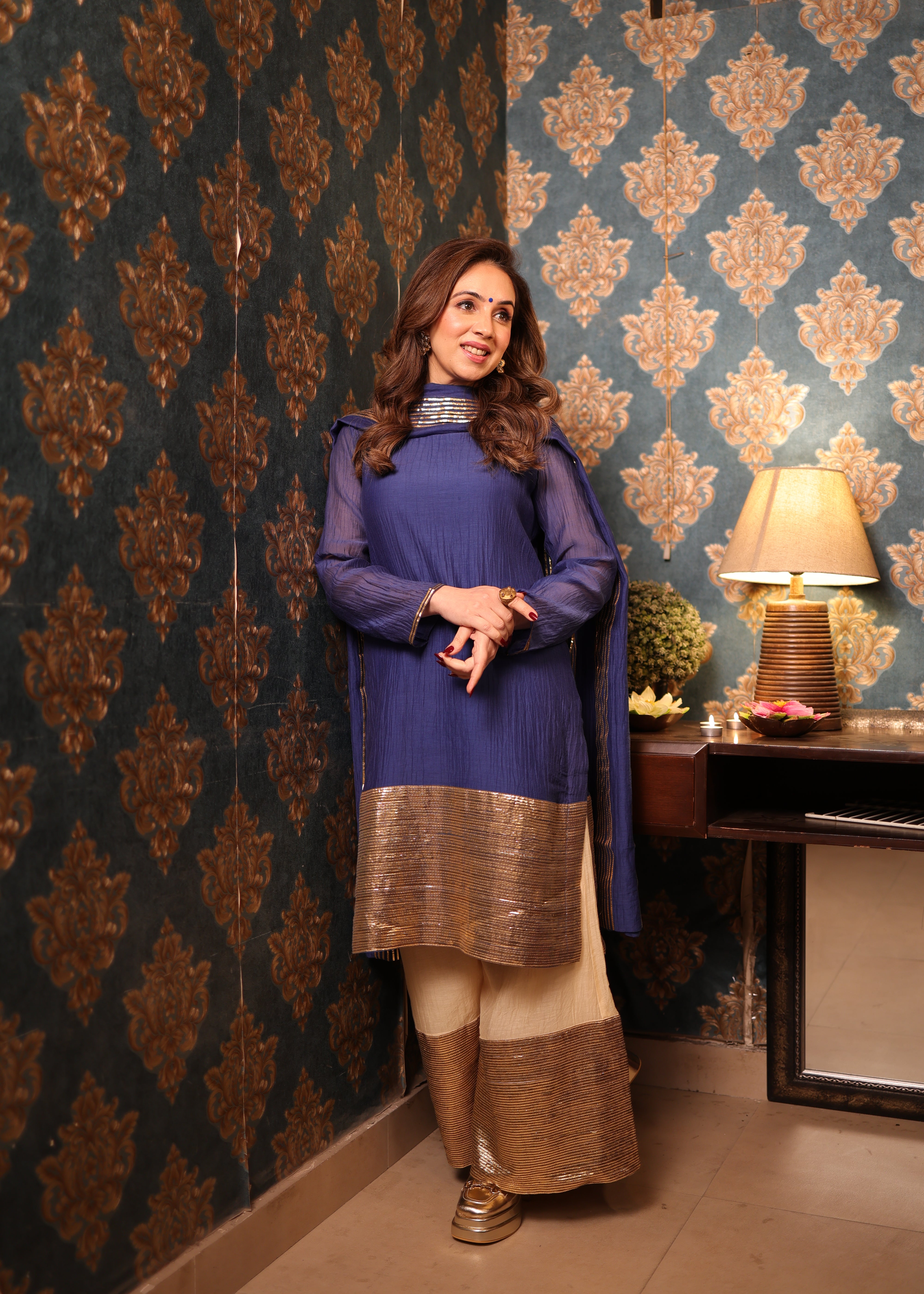 BLUE ADIVA KURTA SET