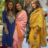 SEEMA K SAJDEH | AVNI MUSTARD KURTA, SHARARA & ODHANI I SET OF THREE