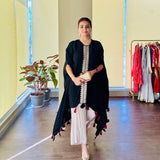 MEHAK MEHRA | BLACK KAI CAPE TOP AND PANTS SET OF TWO