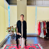 MEHAK MEHRA | BLACK KAI CAPE TOP AND PANTS SET OF TWO