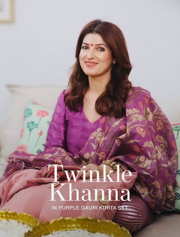 TWINKLE KHANNA | PURPLE KURTA ,PANTS,DUPATTA  | SET OF THREE