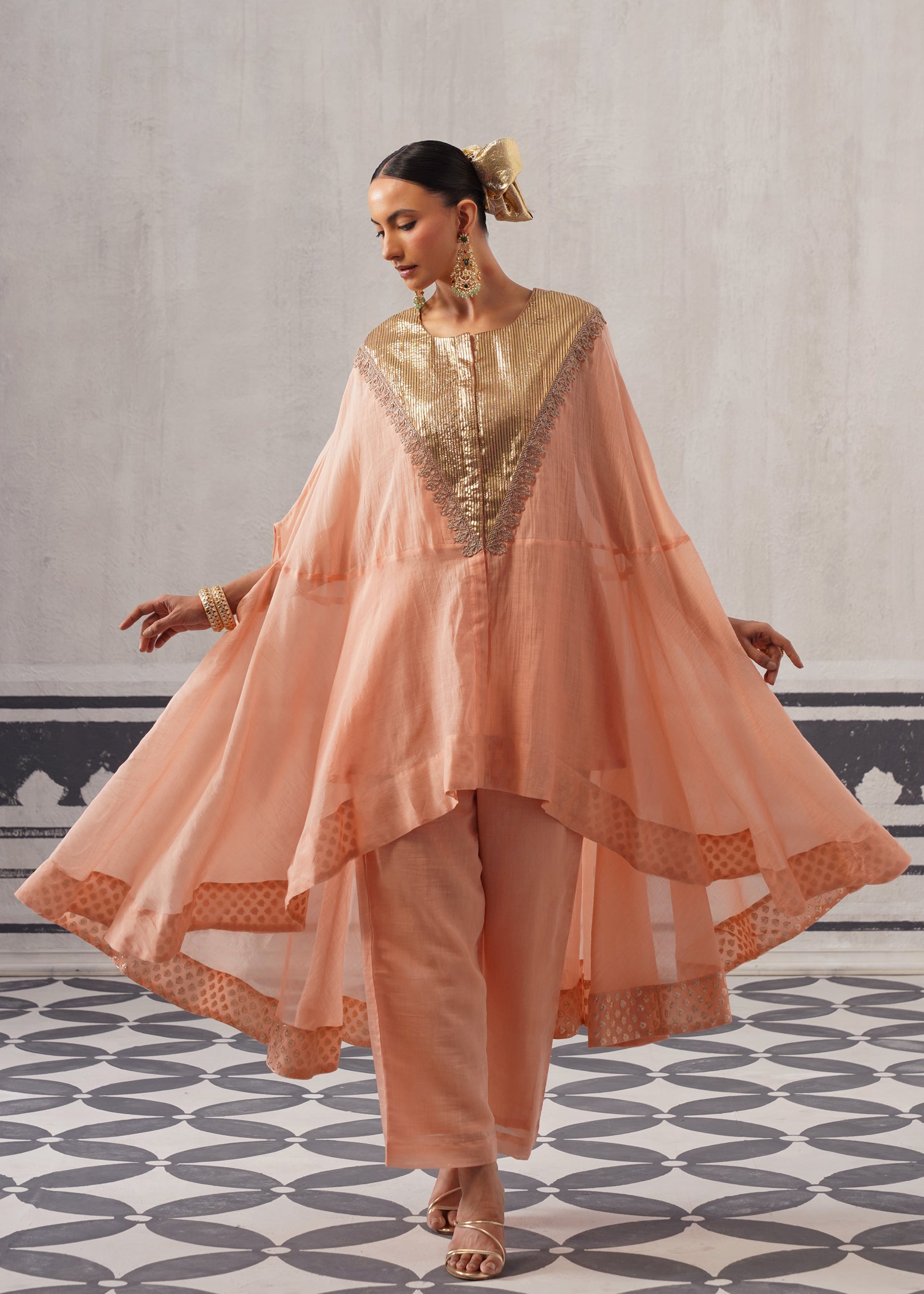 PEACH MIHIKA KURTA SET