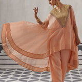 PEACH MIHIKA KURTA SET