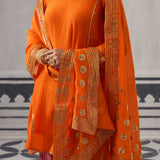 ORANGE AND PINK ANU KURTA SET