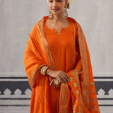 ORANGE AND PINK ANU KURTA SET