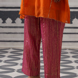 ORANGE AND PINK ANU KURTA SET