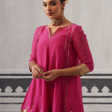 PINK AND CREAM IRA KURTA SET