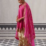 PINK AND CREAM IRA KURTA SET