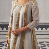 GREY AND PINK DIVI KURTA SET