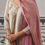 GREY AND PINK DIVI KURTA SET