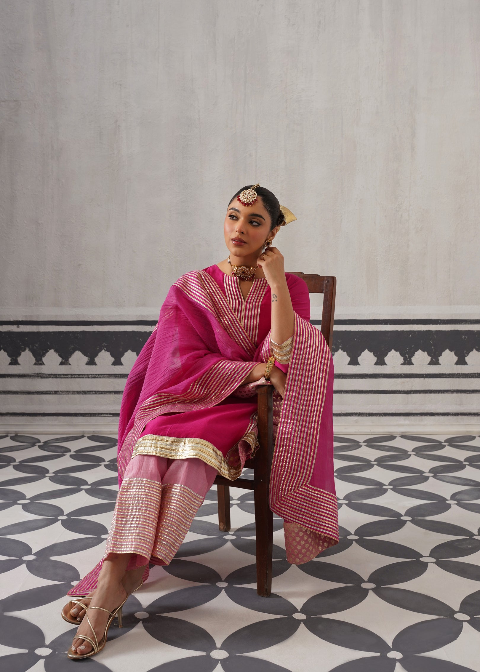 PINK PRIYA KURTA SET