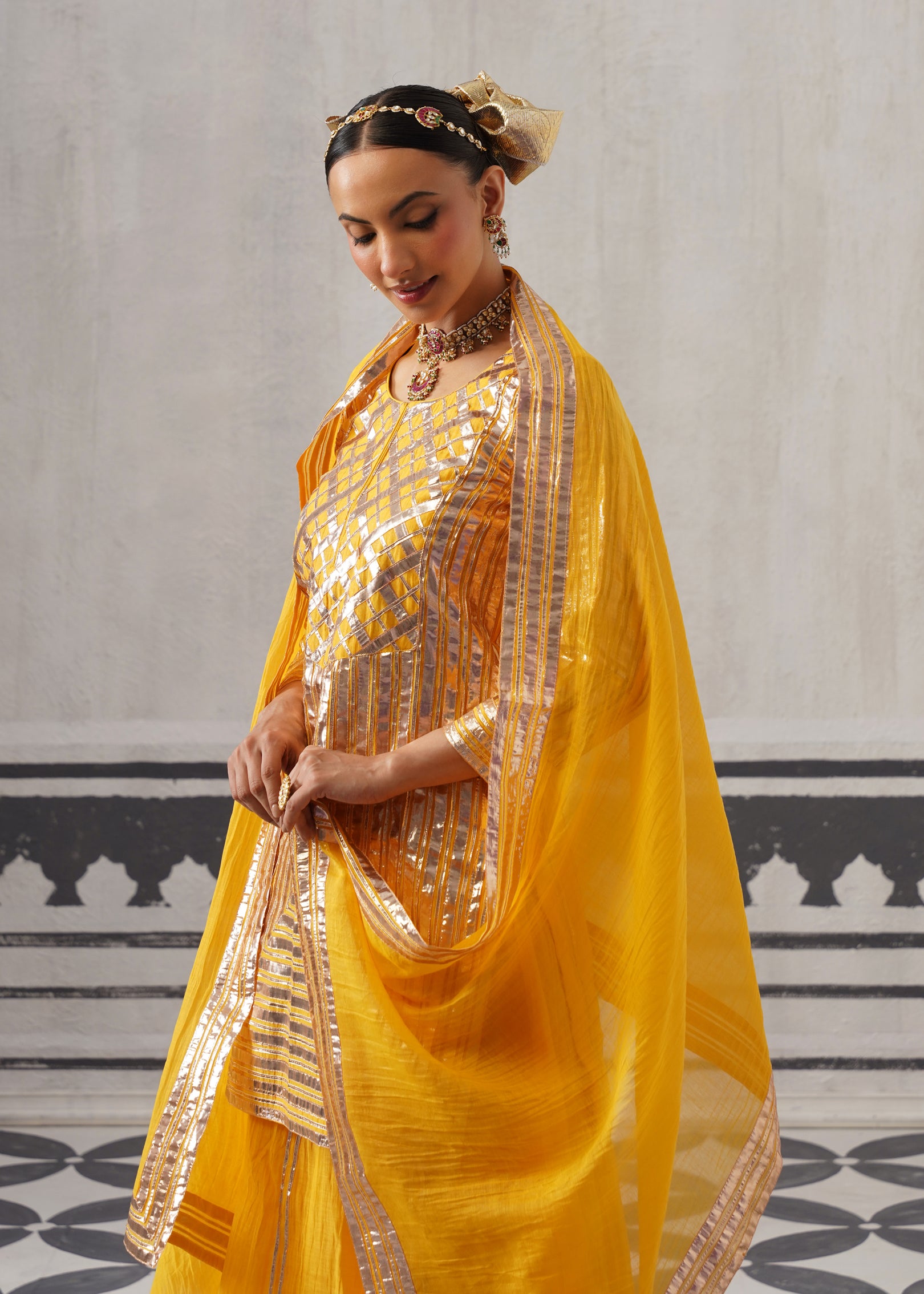 YELLOW ABA KURTA SET