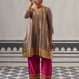 GREY AND PINK DIVI KURTA SET