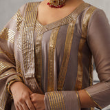 GREY AND PINK DIVI KURTA SET