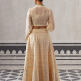 CREAM KOYAL LEHENGA SET