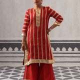 RED KIMI KURTA SET