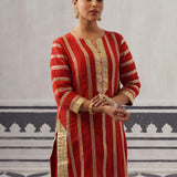 RED KIMI KURTA SET