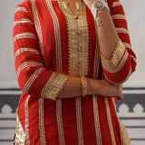 RED KIMI KURTA SET