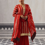 RED KIMI KURTA SET