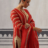RED KIMI KURTA SET