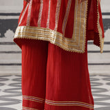 RED KIMI KURTA SET